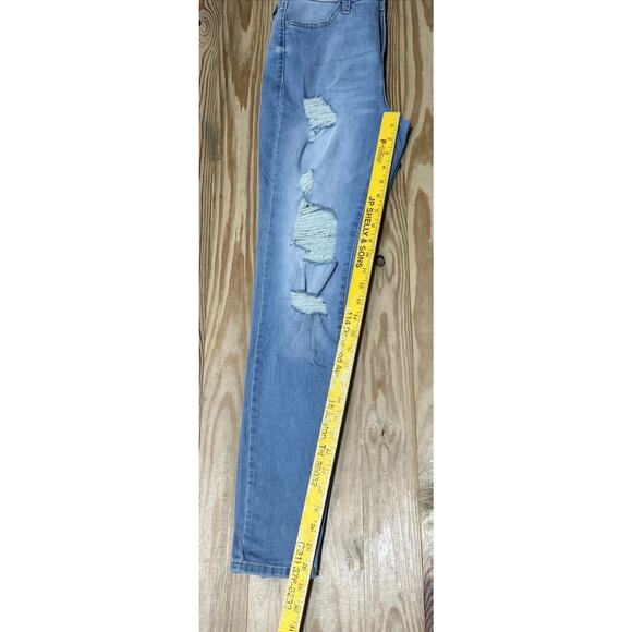 So Blue Destructed Curvy High Rise Jegging Size 9/29 - Picture 8 of 8